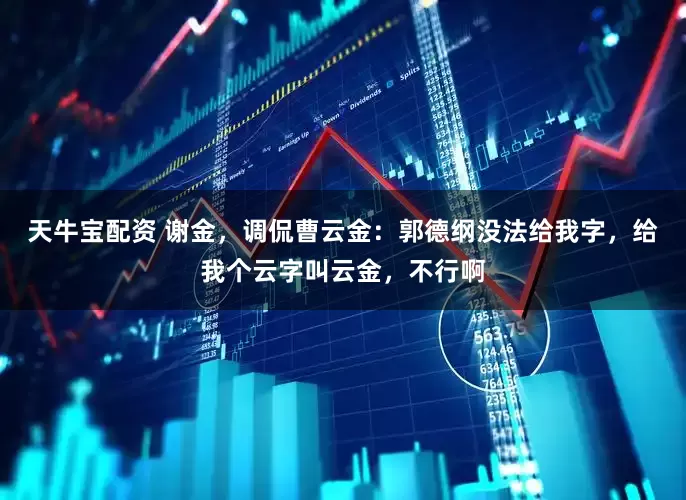 天牛宝配资 谢金，调侃曹云金：郭德纲没法给我字，给我个云字叫云金，不行啊